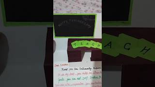 Happy Teachers day card how to make [upl. by Acenom910]