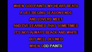 Alan Jackson  When God Paints With Background Vocals Karaoke  Full Moon Karaoke [upl. by Brentt]