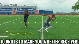 10 RECEIVER DRILLS THAT WILL TAKE YOUR GAME TO THE NEXT LEVEL [upl. by Nestor]