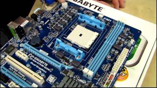 Gigabyte A75MD2H FM1 AMD APU Motherboard Unboxing amp First Look Linus Tech Tips [upl. by Mimi]