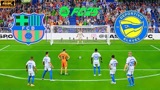 FC25RonaldoMessiMbappéHaalandDembélé vs Lewandowski Barcelona vs Alavés Penalty Shootout 4k [upl. by Marlea356]