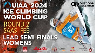 UIAA 2024 Ice Climbing World Cup WOMEN LEAD SEMI  Saas Fee Switzerland [upl. by Sybley]