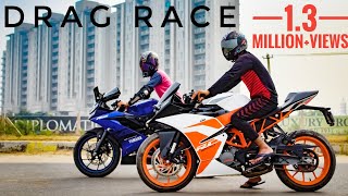 Yamaha R15 V3 Vs Ktm RC200 Drag RaceMust Watch🔥🔥 [upl. by Oiracam]