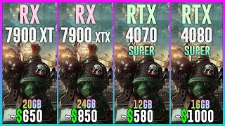 RX 7900 XT vs RX 7900 XTX vs RTX 4070 SUPER vs RTX 4080 SUPER  Tested in 25 Games [upl. by Aihtnic]