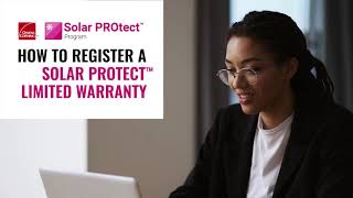 How to Register a Solar PROtect™ Limited Warranty [upl. by Anthiathia]