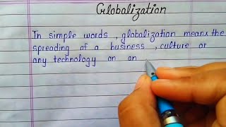 Write an essay on Globalization  Essay for kids  Basic grammar  Essay writing in English [upl. by Nnylirej942]