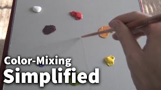 ColorMixing Simplified 01  Acrylic amp Oil Painting Lesson [upl. by Anair627]