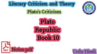 Plato Republic  Platos criticism in Republic book 10 [upl. by Stoecker]