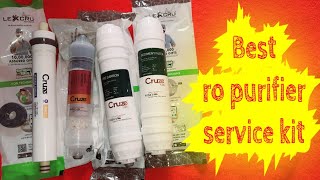 cruze pixel ro filter replacement kit with 80gpd ro membrane  best ro service kit in india [upl. by Bordie]