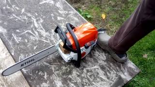 Chainsaw Stihl MS 362 FIRSTSTART [upl. by Yelraf]