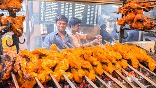 INDIAN STREET FOOD Tour in LUCKNOW with MONSTER BBQ CHICKEN and CHEAP SPICY CURRY [upl. by Hgieloj]