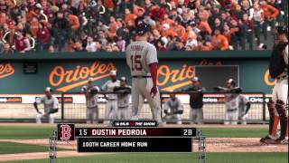 Dustin Pedroia  100th Career Home Run  MLB The Show 14  PS4 [upl. by Anaela843]