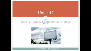 Clase 11 Repaso de deflexiones en vigas Pt I [upl. by Gobert]