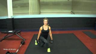 Weighted Curtsy Lunge with dumbbells [upl. by Schrader]