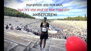 ATHENS MARATHON THE AUTHENTIC 2023  marathon 103 of 100BEFORE40 not out [upl. by Harrie]