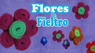 Flores de Fieltro Manualidad XpresS Como se hace [upl. by Studley512]