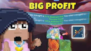 Profit Farming Vial Brainwom  With 200 Uranium Bait Pakai TG Rod  Growtopia [upl. by Assirual155]