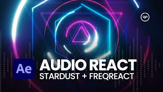 Neon Audio Visualizer using FreqReact and Stardust After Effects Tutorial [upl. by Bomke]