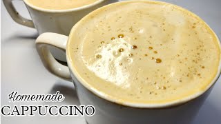 HOMEMADE CAPPUCCINO RECIPE  Cappuccino without machine  Only 3 ingredients [upl. by Anav]