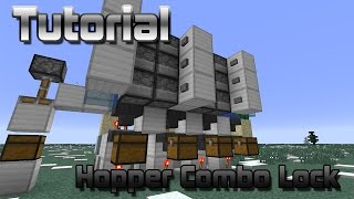 Minecraft Tutorial  Hopper Combo Lock [upl. by Sydel351]