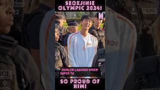 BTS JIN at 2024 Paris Olympic Torch Relay🔥 루브르에 뜬 자랑스러운 월와핸 성황봉송 주자 진 방탄소년단shorts btsarmy 진 [upl. by Aztiley]