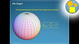 Kugel  Volumen  Geometrie  Rueff [upl. by Ennailuj]