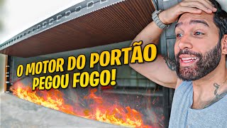 O MOTOR DO NOSSO PORTÃO GIGANTE PEGOU FOGO 😱 [upl. by Blondy]