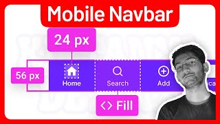 06 • Mobile Navbar  Bottom Navbar in UI design • English [upl. by Charla]