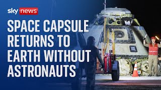 Two astronauts left behind on ISS as Boeings Starliner capsule lands on earth empty [upl. by Alvinia904]