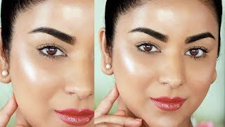 Easy 3Step GlowingDewy Makeup Tutorial No Highlighter [upl. by Nohtan]