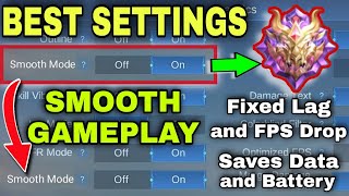 BEST SETTINGS in Mobile Legends for SMOOTH GAMEPLAY  Fixed Lag and FPS Drop [upl. by Schilt899]