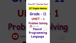 Pascal  Problem Solving  Grade 11 ICT Unit1  tamil srilanka ict olict FreeICTTutorialsTamil [upl. by Paolo]