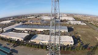 Drone video of 395 Communications tower in Roseville CA [upl. by Tacy]