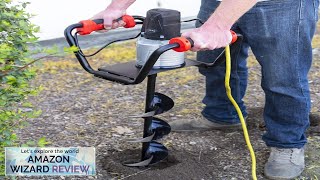 XtremepowerUS 1500W Post Hole Digger Earth Auger Hole Digger Electric Auger Digging Review [upl. by Niveg]