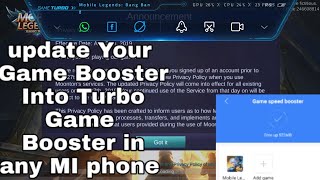 Speed Game booster upgrade into Turbo in Any Mi Devices [upl. by Yerag]