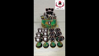 HOW TO MAKE CAMOUFLAGE CAKE amp CUPCAKES [upl. by Ellah]