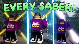 I Used EVERY Saber in Roblox Saber Force [upl. by Rockie]