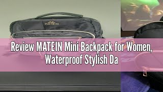 Review MATEIN Mini Backpack for Women Waterproof Stylish Daypack Purse Shoulder Bag with USB Chargi [upl. by Ajidahk]