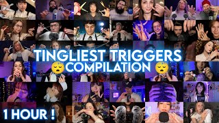 ASMR Tingliest Triggers Compilation  Fast amp Aggressive 1 Hour [upl. by Goodden]