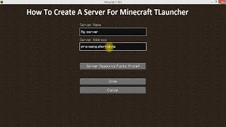 How To Create A Server For Minecraft TLauncher New Version [upl. by Cos]