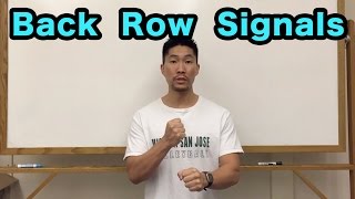 Back Row Setter Hand Signals PART 22  Volleyball Tutorial [upl. by Theressa]