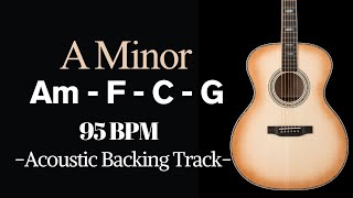 A Minor Acoustic Backing Track 95 bpm [upl. by Hsakiv]