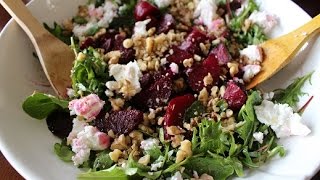 Roasted Beet Salad with Walnuts amp Feta [upl. by Yrollam]