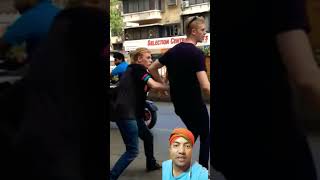 Foreigner vs Indians in Mumbai Traffic  2 foreigners in bollywood shorts viralvideo viralshorts [upl. by Edna]