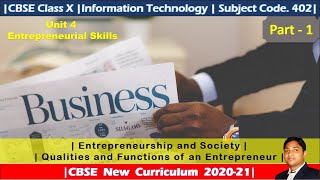 Part  1  Entrepreneurial Skills  Employability Skills  Class 10  IT 402 [upl. by Froma875]