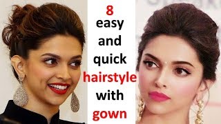 8 easy amp beautiful hairstyles with gown [upl. by Dobb726]