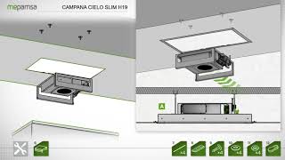 Instalación Campana Extractora Mepamsa Cielo [upl. by Ordnajela31]