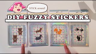 DIY Fuzzy Stickers  Made with My Freebie Dies Ive Randomly Received [upl. by Heydon844]