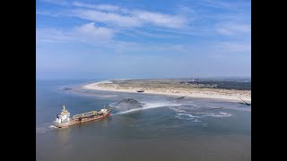 Boskalis  Largescale beach nourishment Ameland [upl. by Ahtabbat758]