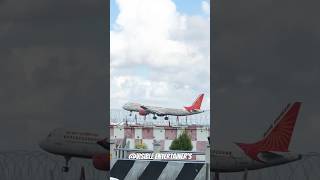 Flight landing 🛬  Air india  Plane spotting  Chennai shorts shortsfeed shortsviral chennai [upl. by Any994]